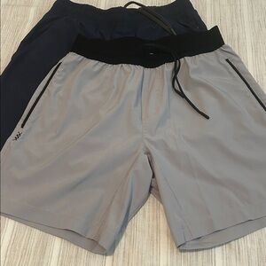 RHONE  2 pair Athletic Shorts in Gray and Navy